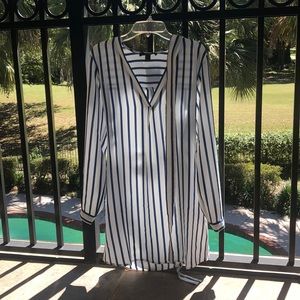 Striped Wrap Around Dress- Size Small